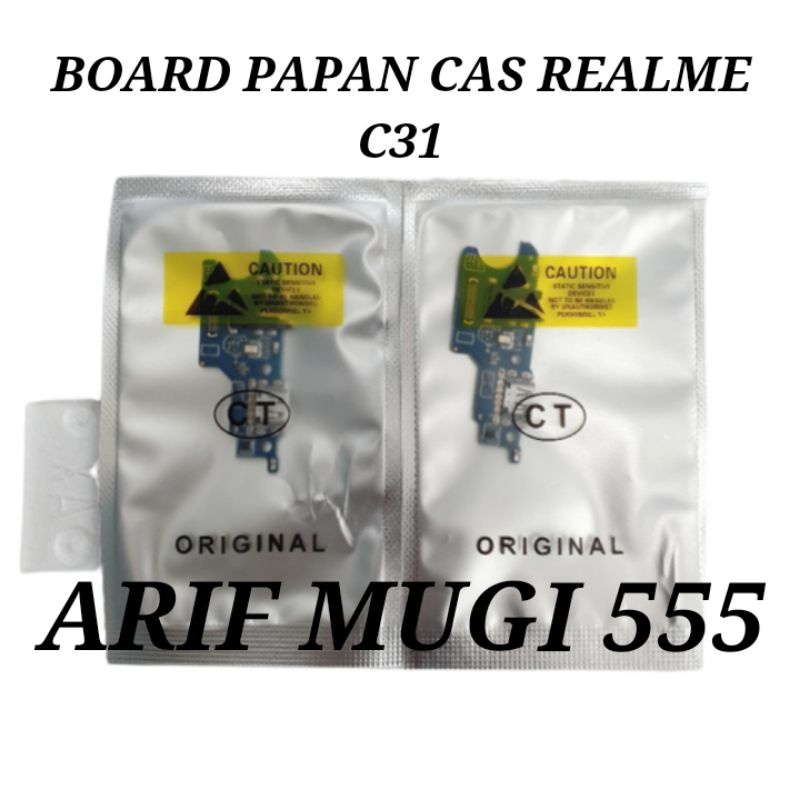 BOARD PAPAN CAS KONEKTOR CONEKTOR CHARGER REALME C31 PLUG IN MIC ORIGINAL