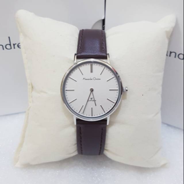 Alexandre christie ac 8625 silver white jam tangan wanita original