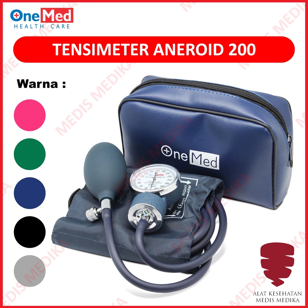 Tensimeter Aneroid Onemed Alat Ukur Tekanan Darah Tensi Meter Jarum Manual