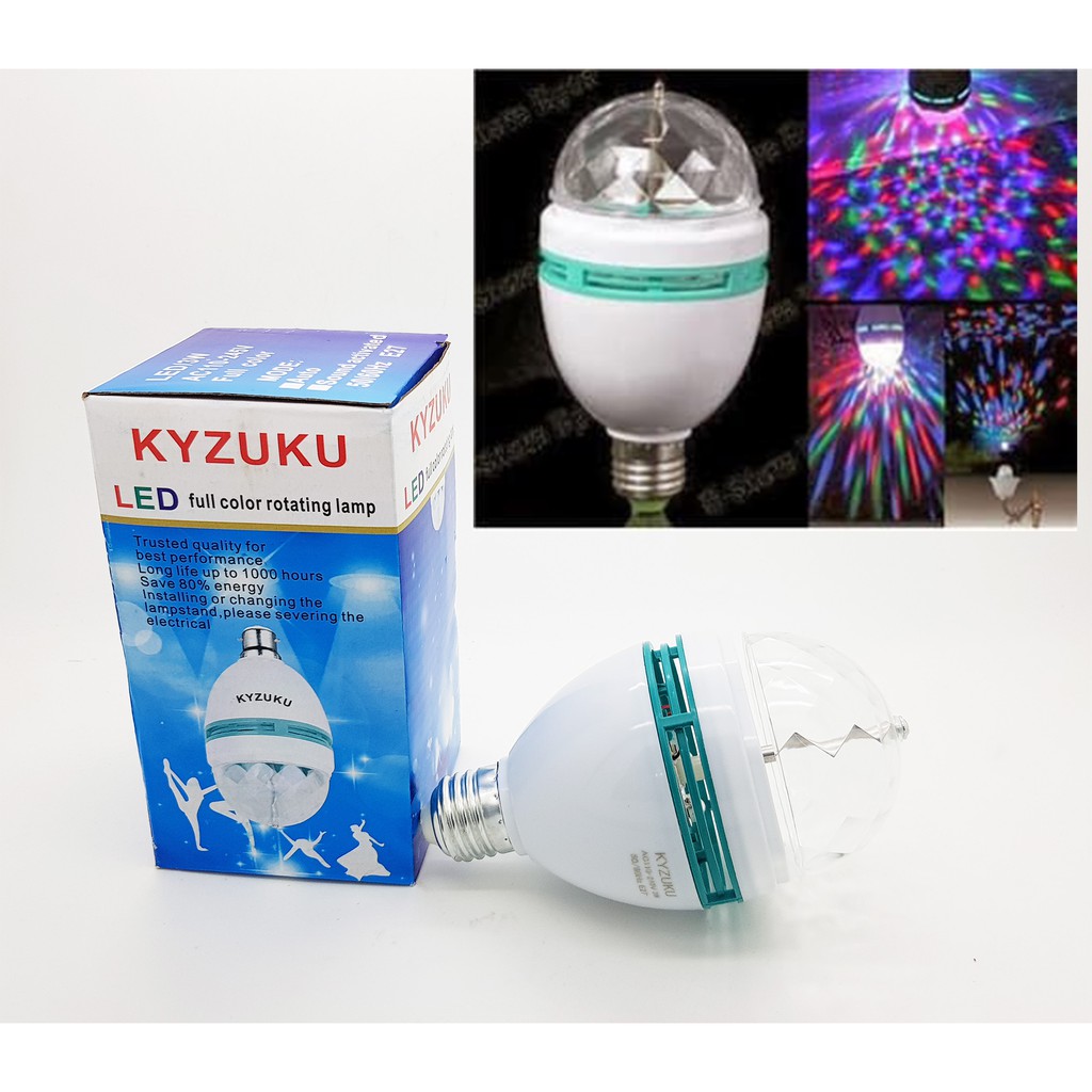 lampu disco led fitting Merk KYZUKU / lampu disco time led rumah murah