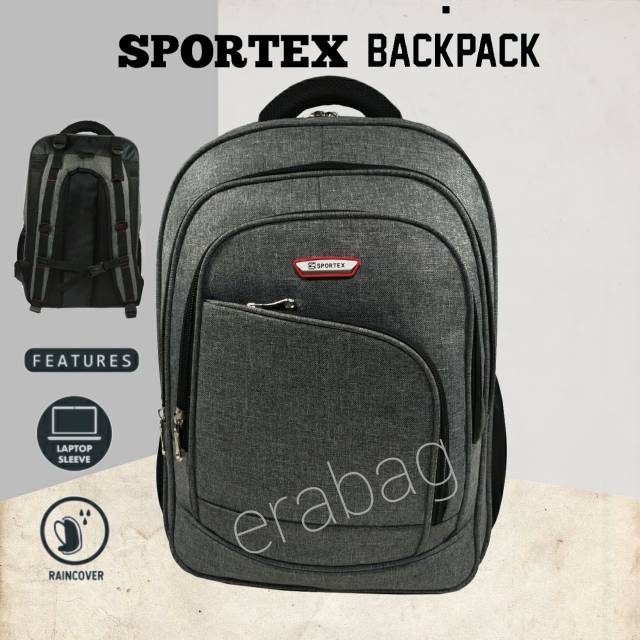 Tas ransel Sportex 0880 jumbo laptop pria wanita