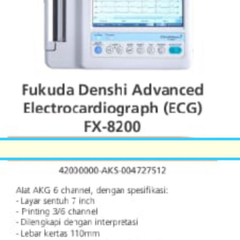 EKG 6 CHANNEL FUKUDA Dhensi FX 8200