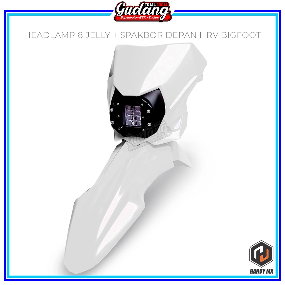 Sparkbor Slebor Depan Plus Headlamp HRV Lampu Depan LED Standar 8 LED JELLY 12 LED 2W KLX BIGFOOT