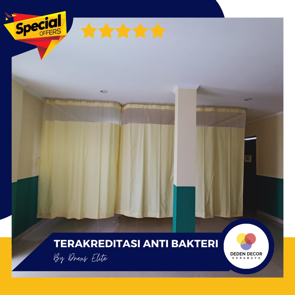 Tirai Anti Bakteri / Gorden Rumah Sakit Berakreditasi Anti Bakteri