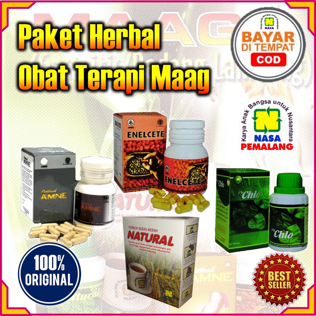 Jual PAKET HERBAL OBAT PENYAKIT MAAG NEO LECITHIN CHLOROPHYLLIN AMNE ...