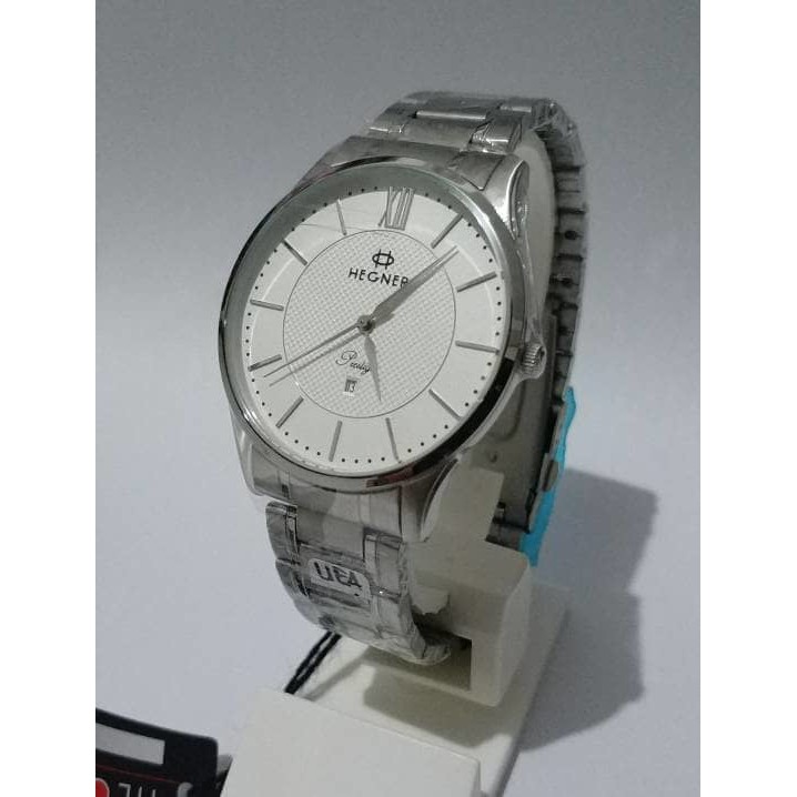 Hegner Analog Jam Tangan Pria Rantai 5007 Original