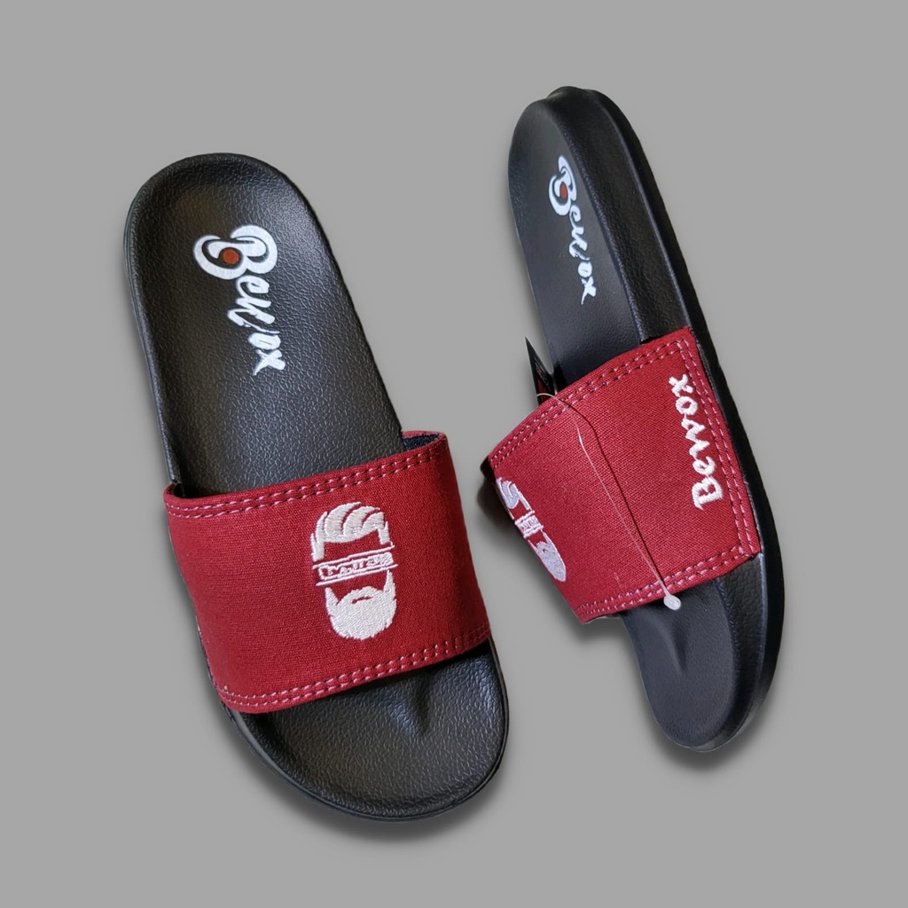 Sandal Selop Distro Pria bewox original brand Logo Slip-on Pria Wanita / Sendal Slide Terbaru Sendal Slop Cowok Laki-Laki Dewasa