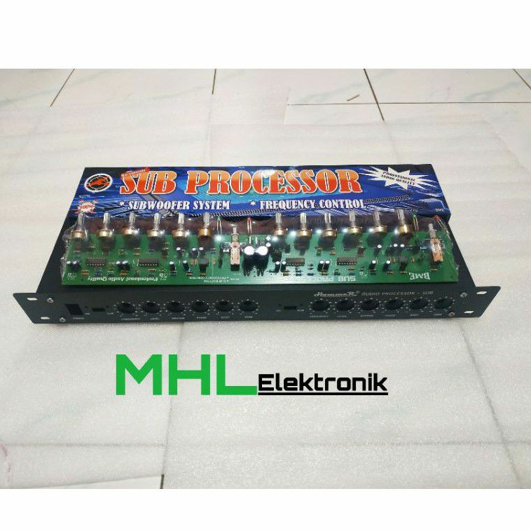 Paket Box dan Kit Sub Processor Audio Processor Plus Subwoofer