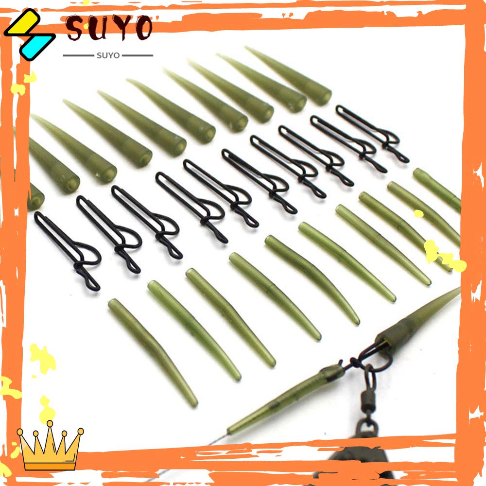 Suyo 30Pcs Klip Karet Pengencang Senar Pancing
