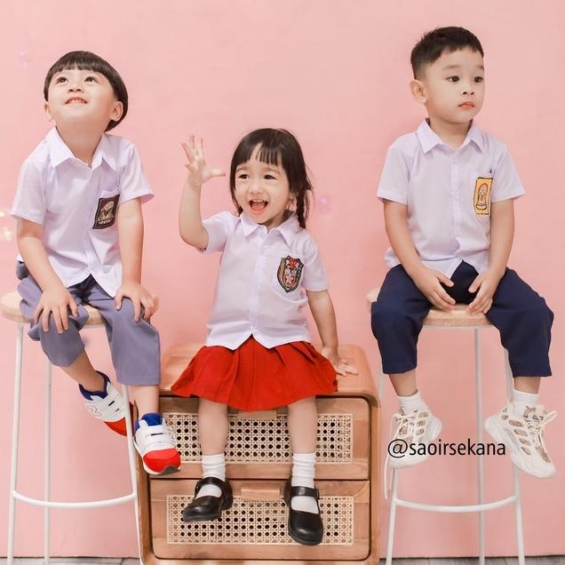 ((Q-OSY_➸)) baju seragam sekolah SD SMP SMA bayi batita balita anak laki-laki perempuan ukuran kecil