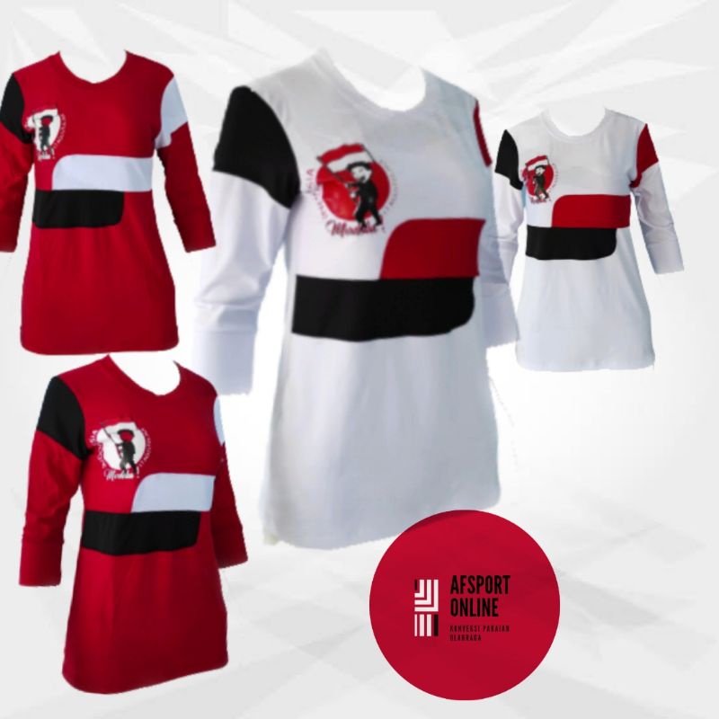 baju senam Indonesia merah putih zumba aerobik Fitness