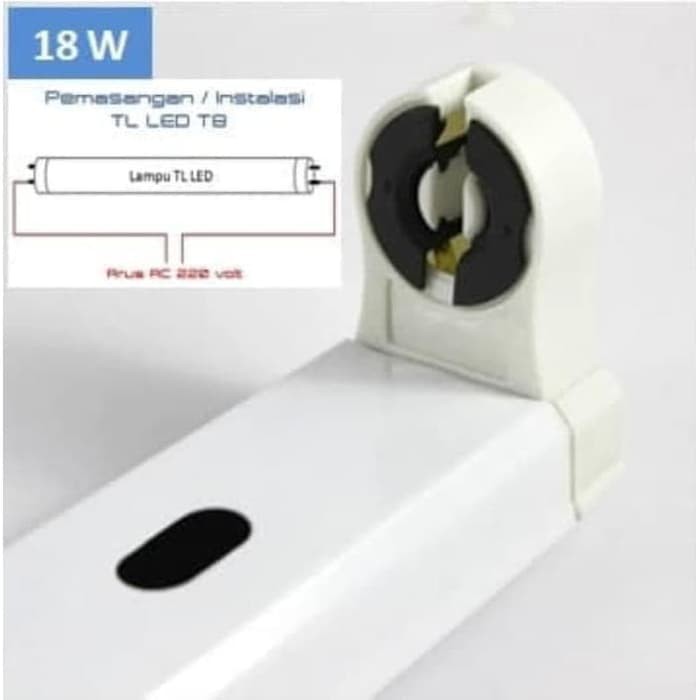 Kap Lampu TL LED / Fitting Kap TL 16w