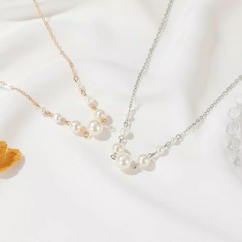 Anne Pearl Korean Necklace Kalung Korea Rantai Mutiara