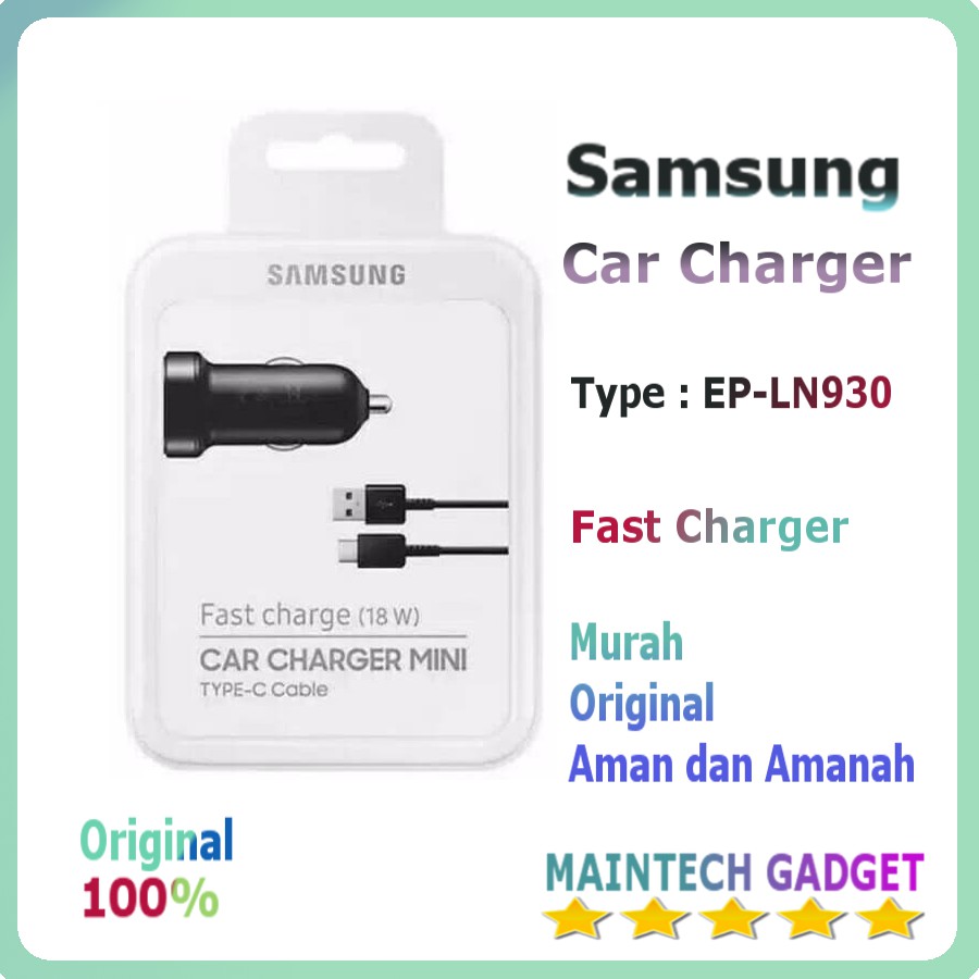 Charger mobil Samsung Mini Type C 18W ORI New Promo harga Dealer