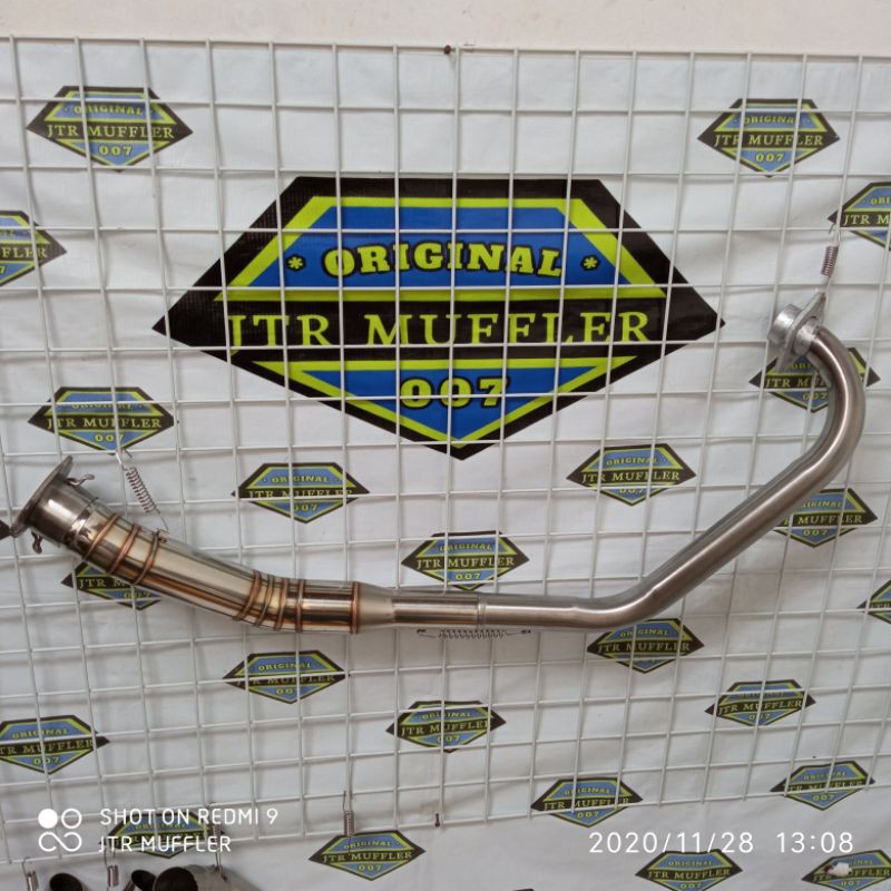 LEHERAN KNALPOT DAN ADAPTOR VIXION OLD/NEW STAINLESS