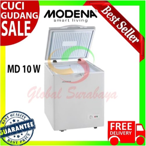 MD 10 W Chest Freezer Modena 100 Liter Harga Pabrik