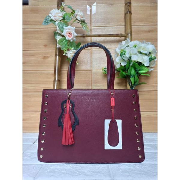 TAS BELLEZZA / BELLEZZA BAG / TAS WANITA PREMIUM ORIGINAL / MERAH MAROON / BRAND MATAHARI MURAH