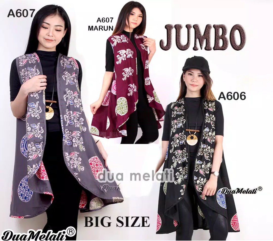 Atasan Batik Wanita Outer Cardigan Batik Jumbo A606