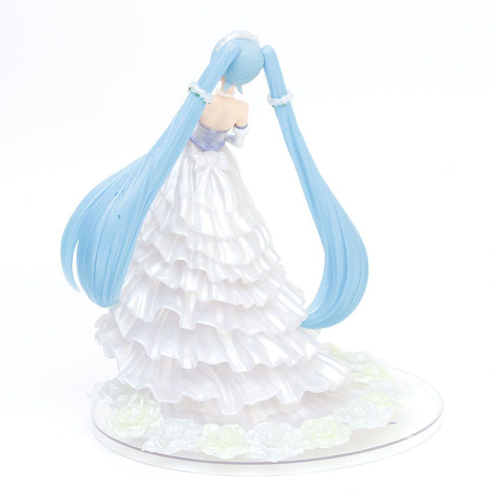 AUGUSTINA Miku Hatsune Action Figure Model Koleksi Anime PVC Baju Pengantin Miniatur