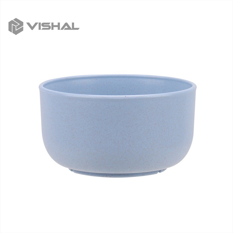 VISHAL Mangkok Set 4pcs Wheat Straw/Mangkuk Makan Bowl Warna Warni Baby Bowl Wheat Bowl /VS-9