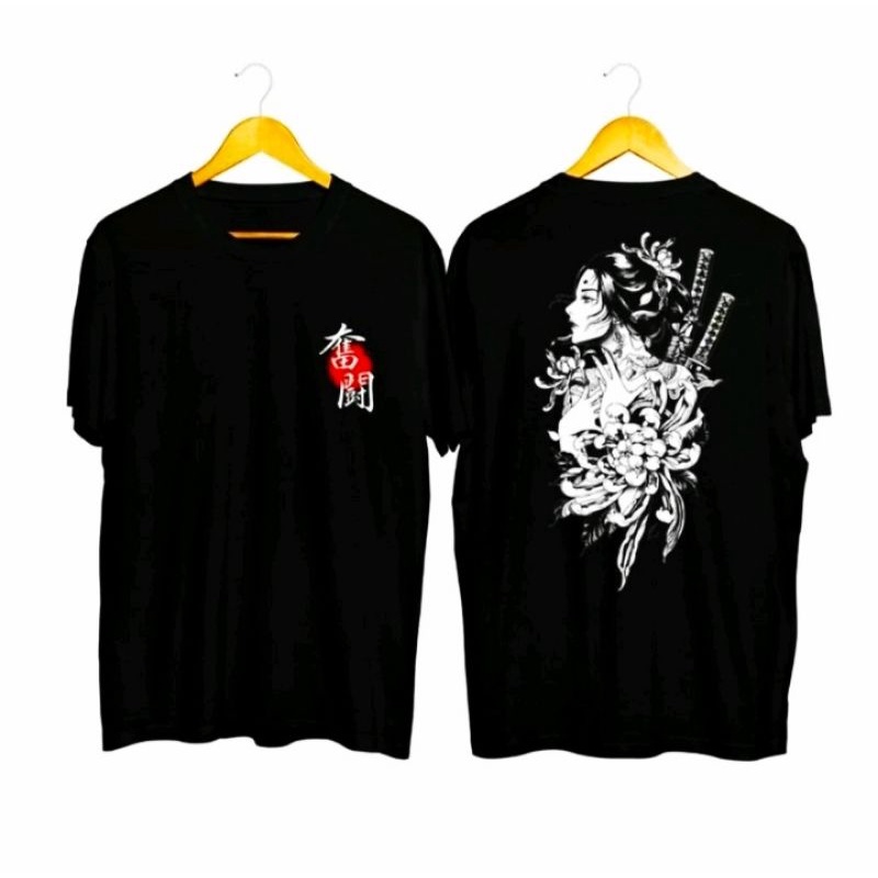 kaos geisha japan | kaos samurai Geisha