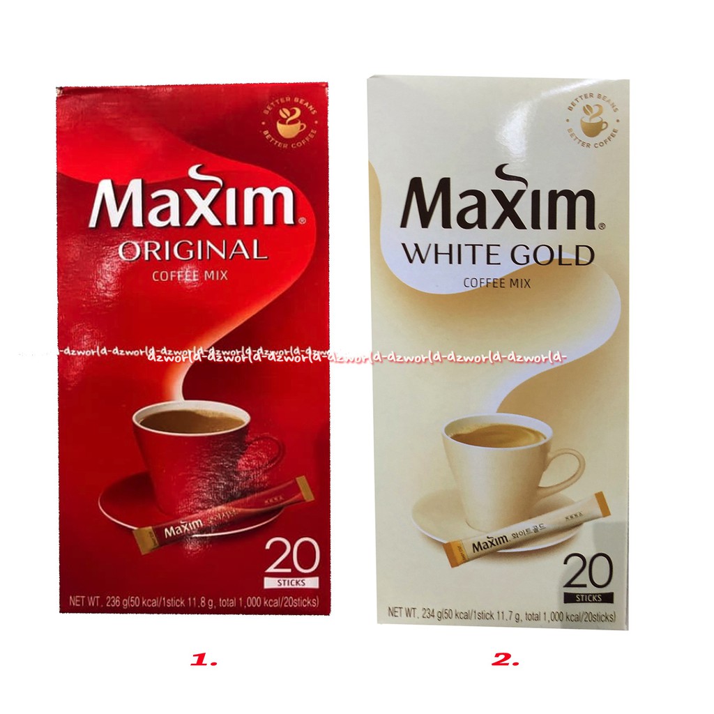 Maxim Original Coffee Mix 20Sticks Kopimix Maxim Kopi Instan White Gold Maksim