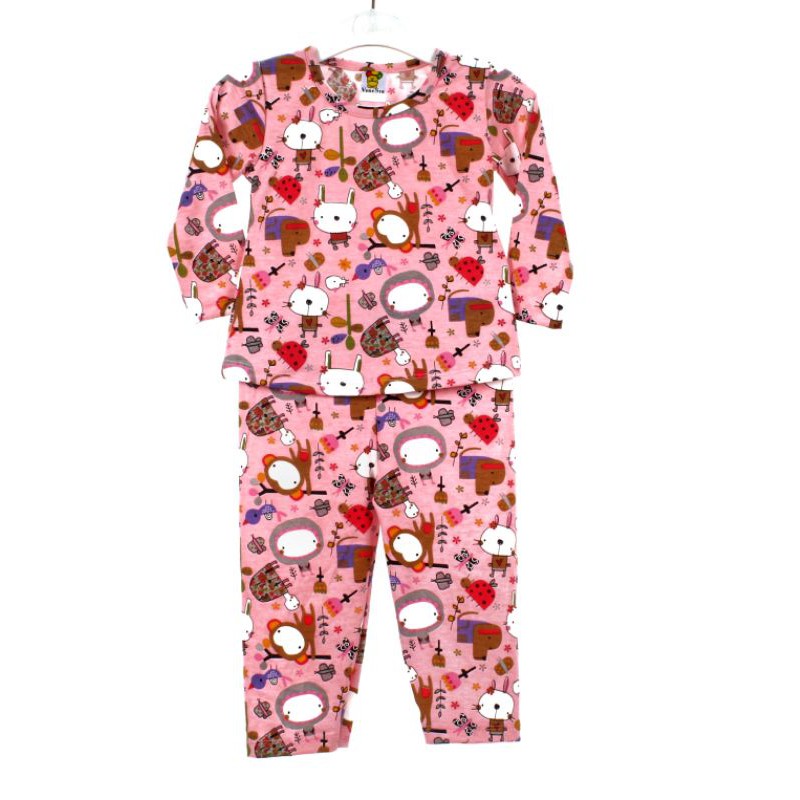 SETELAN FASHION PAKAIAN BAJU ANAK PEREMPUAN 1-2 TAHUN MOTIF BONEKA