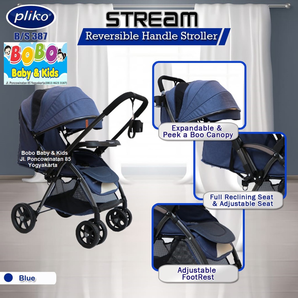Stroller Pliko BS 387 Stream Terbaru – Kereta Dorong Bayi Pliko BS 387 Stream Terbaru