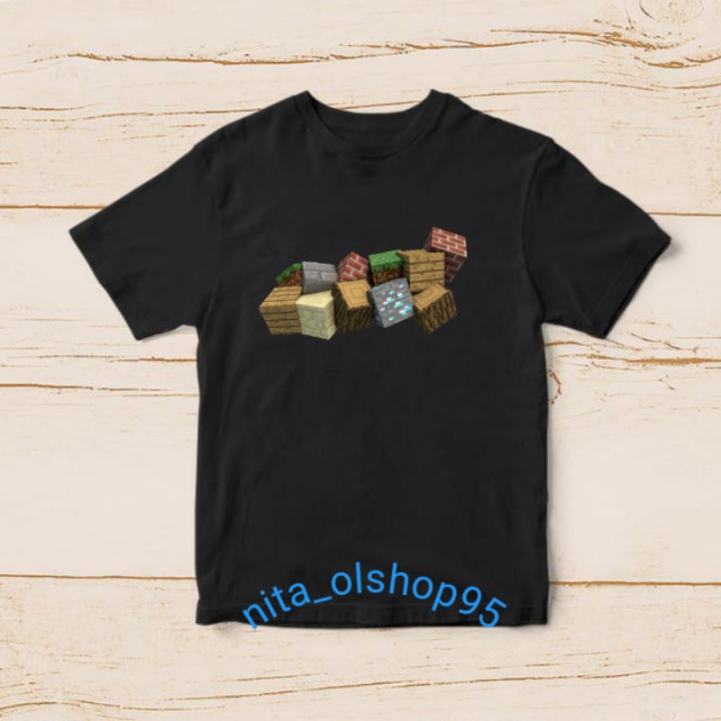 baju minicraft / kaos minecraft / baju anak karakter