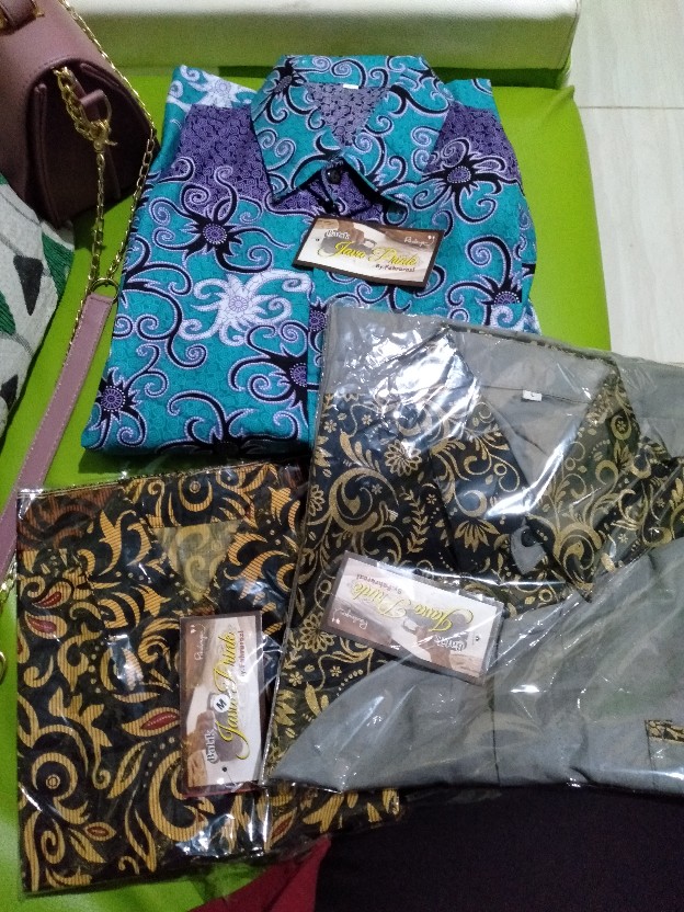 Bswart Batik Hrb026 Kenongo Hem Pendek Padi Pekalongan M L Xl Batik Pria Murah Modern Grosir