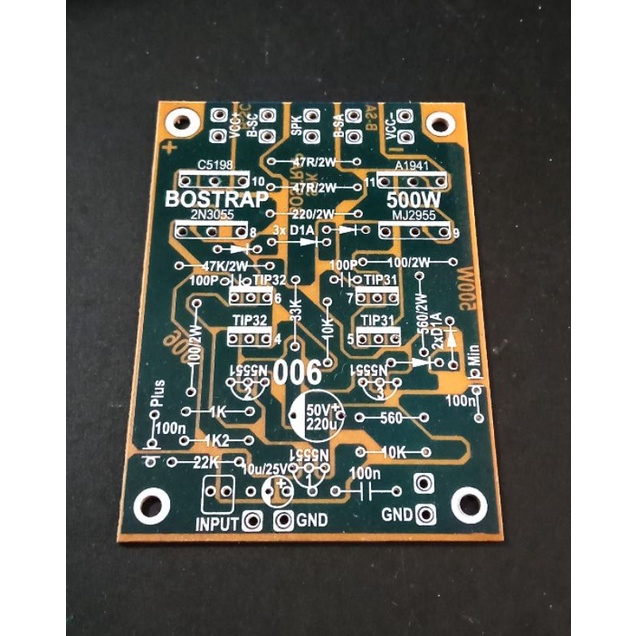 PCB PA 500W Micro BOSTRAP TEF Type 006