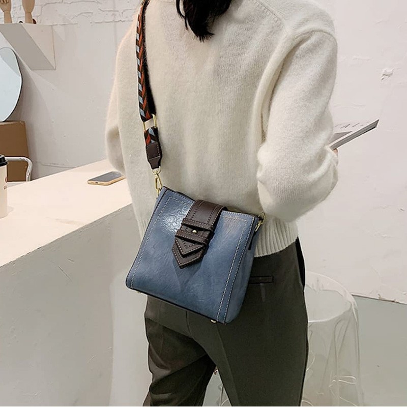 ready cod tas selempang wanita sling bag tali bahu lebar tas kasual import murah