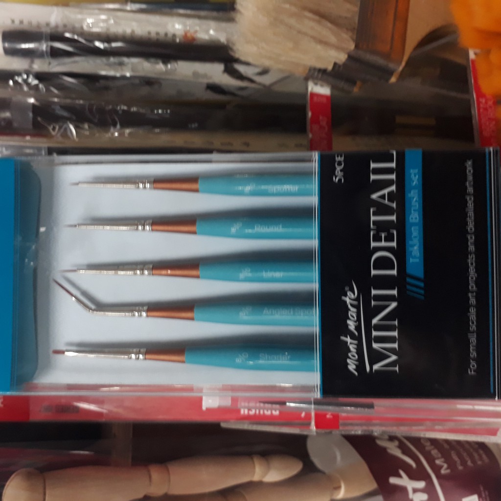 

MONT MARTE Mini Detail Taklon Brush set mini detail acrylic, oil & watercolours
