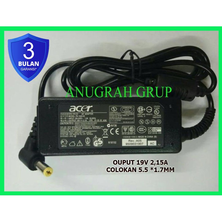 Adaptor Charger  Notebook Acer Aspire One 521 522 532 532H 531