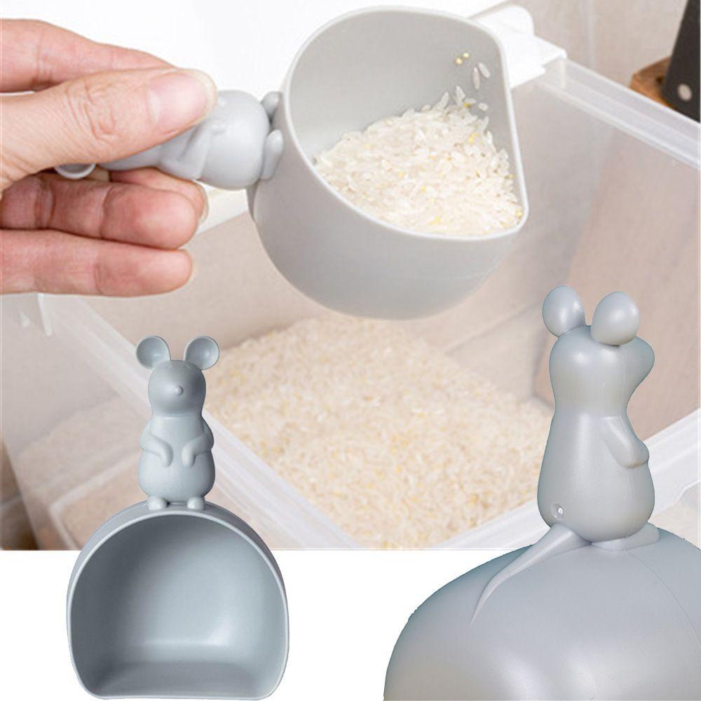 Solighter Steal Mickey Mouse New Pet Food Spoon Flour Scoop Grains Container Gelas Ukur