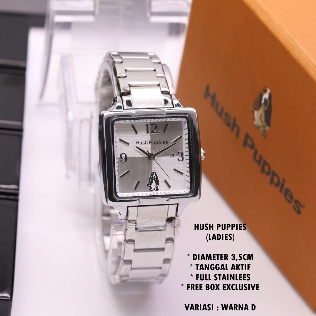 JAM TANGNA WANITA HUSH PUPPIES RANTAI BODY SEGI TANGGAL AKTIF