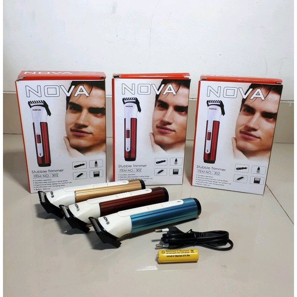 Alat cukur rambut - Hair clipper portable recharger nova 302