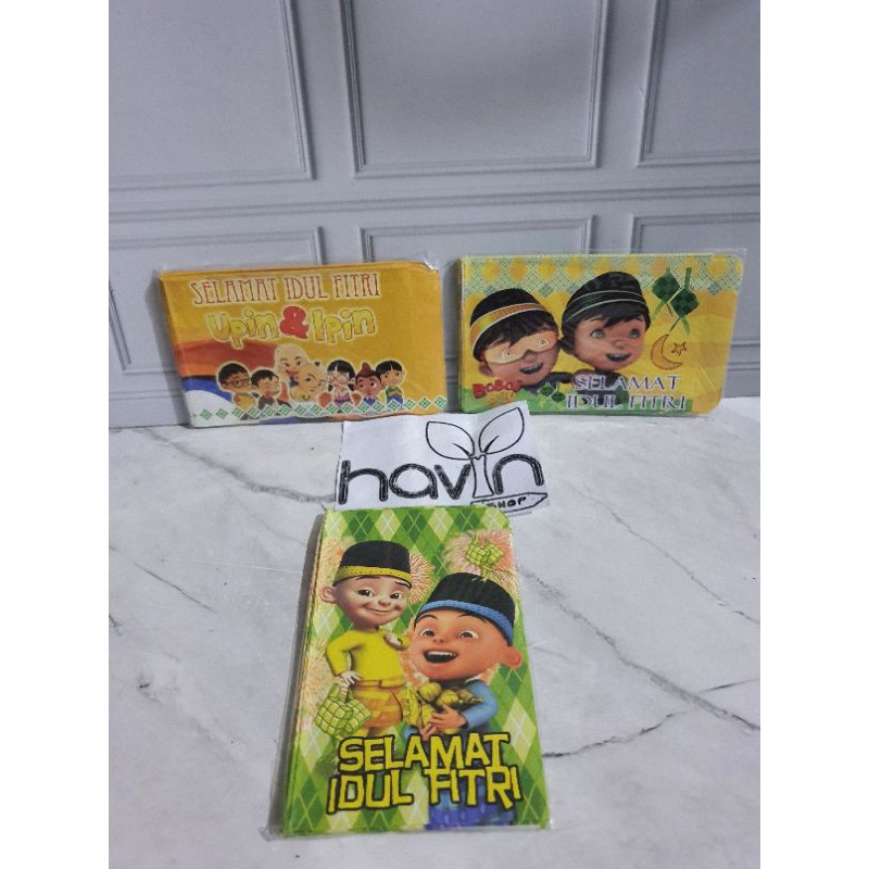 AMPLOP LEBARAN ukuran. M (7cm X 10cm)/ANGPAO IDUL FITRI uk. M-Upin Ipin