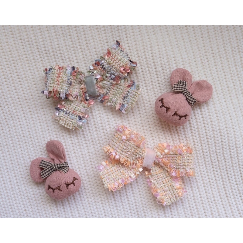 Abriana tweed Kids / Baby Hairclip / Headband / Korean bow hair accesories