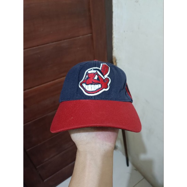 Caps MLB Indians cleveland // Topi original MLB termurah // Baseball caps mlb indian // bukan new er