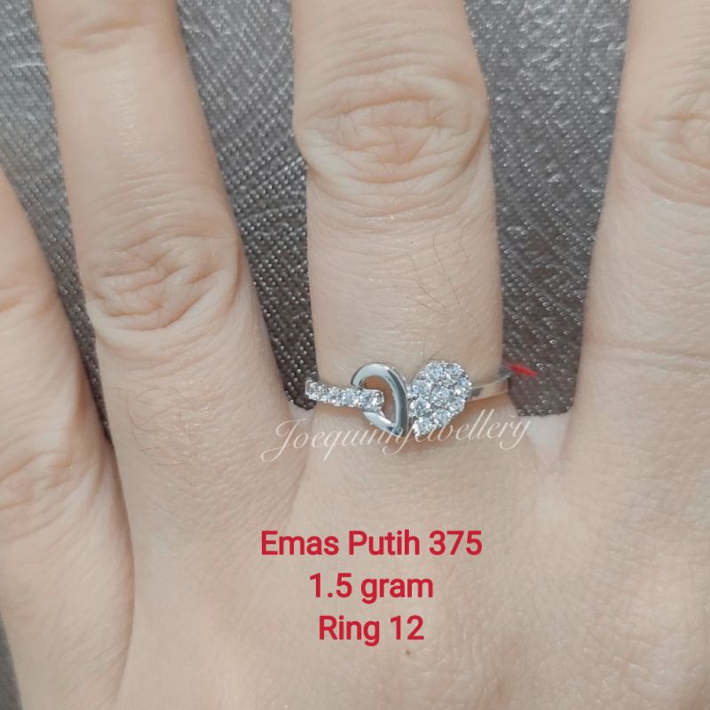 cincin emas putih cap 375 berbagai model