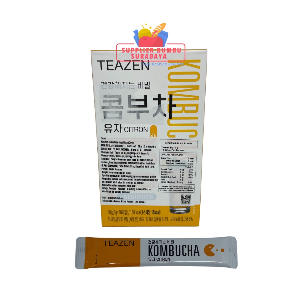 Teazen Kombucha Tea Teh Diet Detox Korea Citron Berry Lemon Kemasan BOX isi 10 Sachet