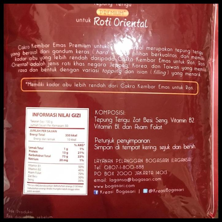 

TERBARUU!! Tepung Cakra Kembar Roti Oriental 5kg - Gosend/Grab Only! PROMO