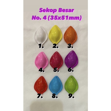 Sekop Besar / Sedang / Kecil Melamin Manik/Mote (ukuran No.1 (Mini) ada di etalase lain)