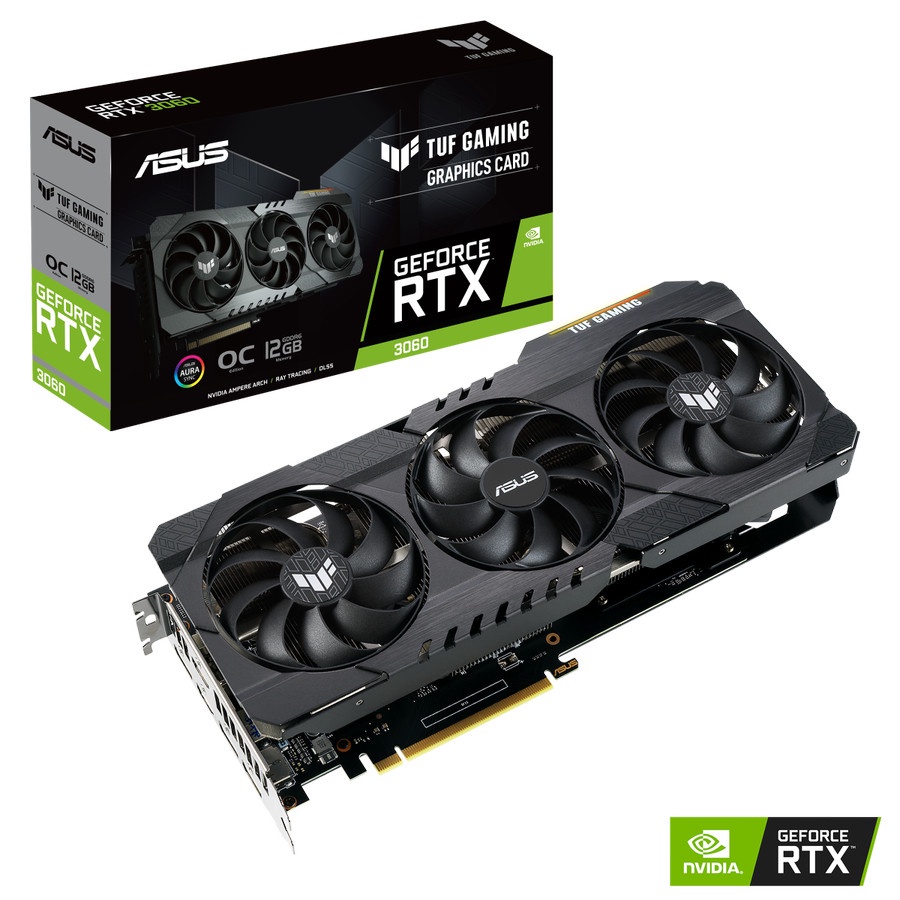 ASUS TUF RTX 3060 OC 12GB GDDR6 12G RTX3060 192BIT VGA NVIDIA