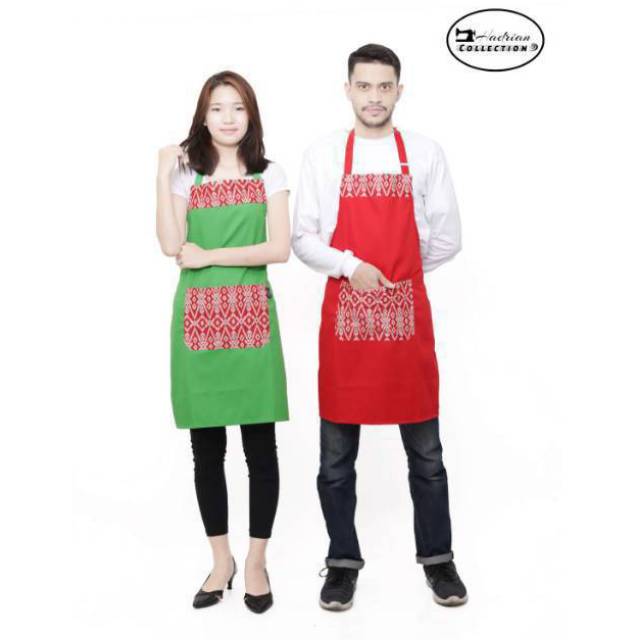 Celemek apron kombinasi batik Celemek batik Celemek masak Celemek dapur Celemek koki