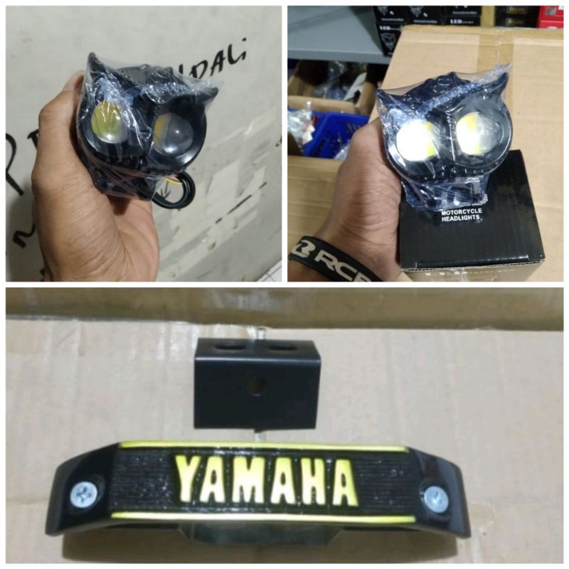 Lampu Owl 2 Led Plus Kumis Plus Dudukan Lampu Rx-King Tebal Kualitas Terbaik