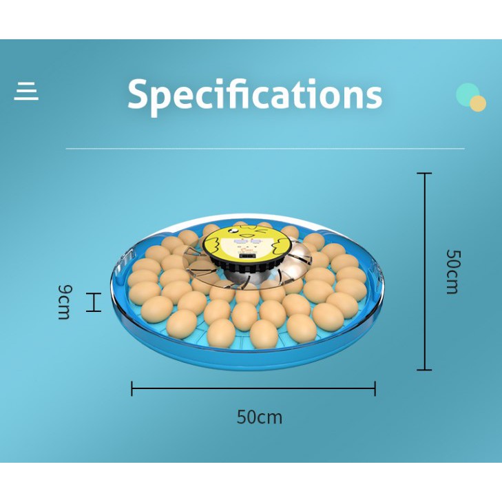 S 52 Egg Incubator Smile Penetas Telur Automatic Turning Humidity HHD