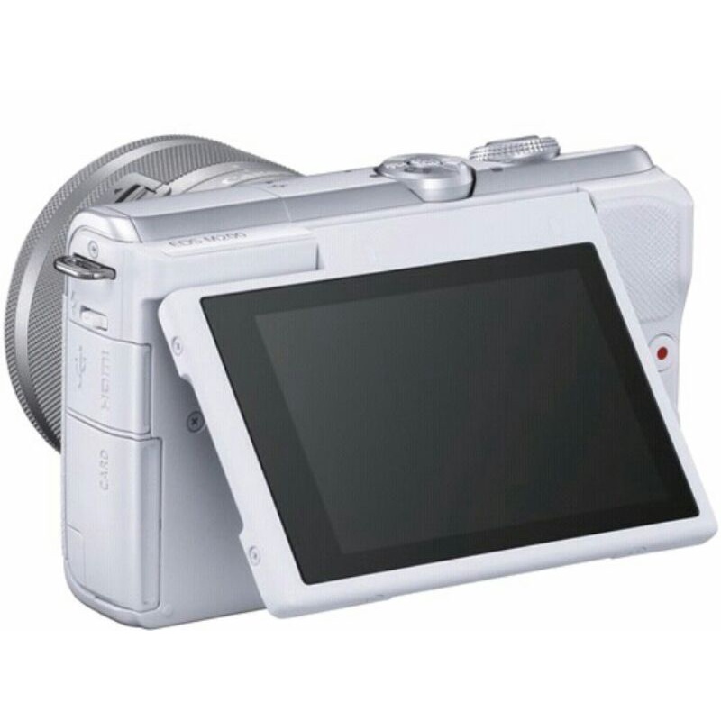CANON EOS M200 white with lens EF M15-45mm