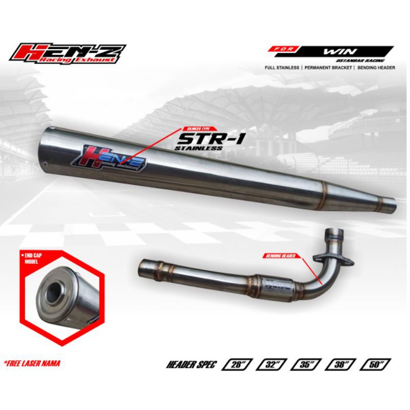 Knalpot Henz racing win,supra,prima,kharisma,supra125 standar racing